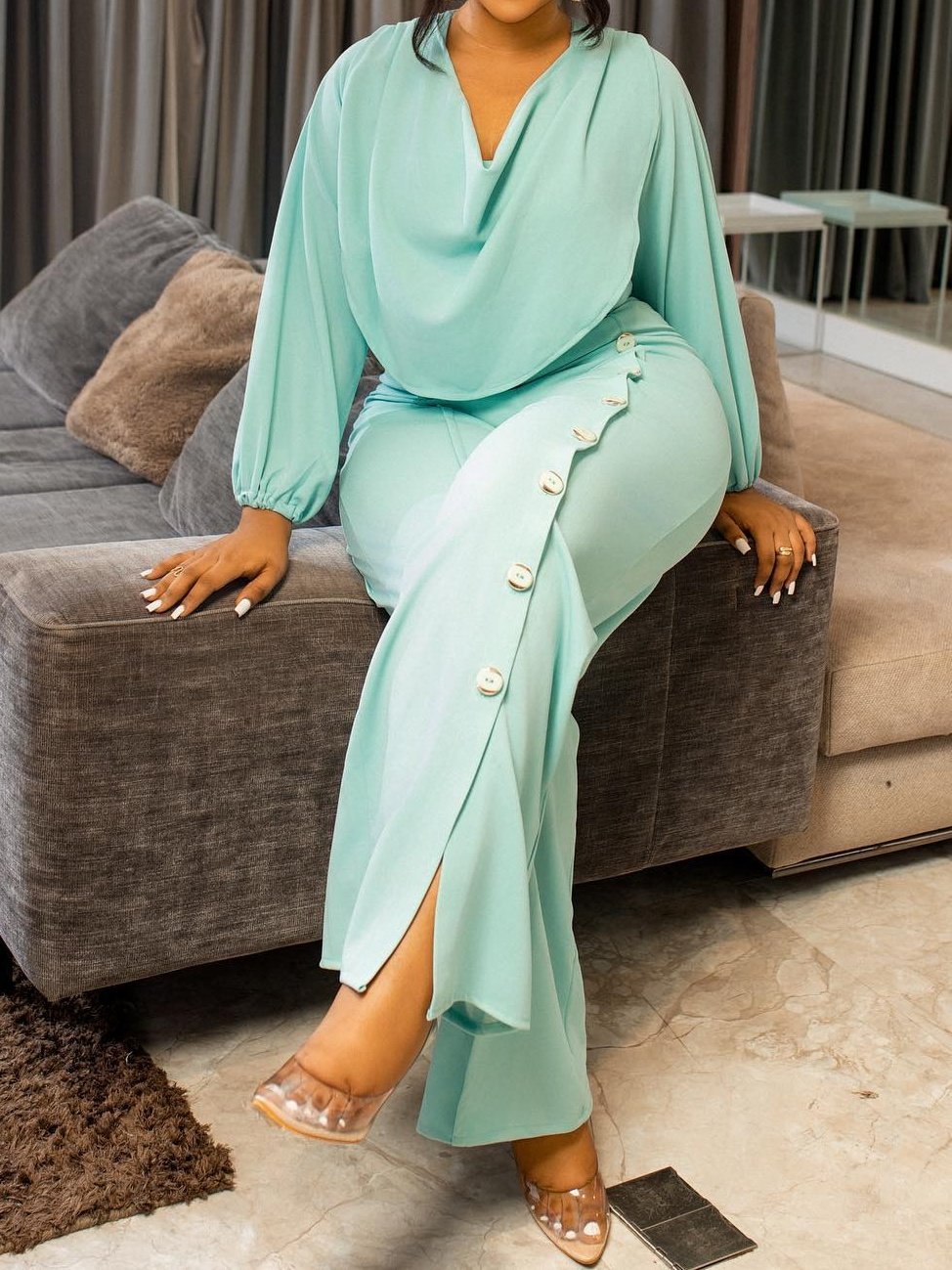 Sage High Waist Jumpsuit